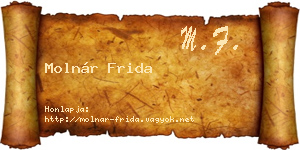 Molnár Frida névjegykártya